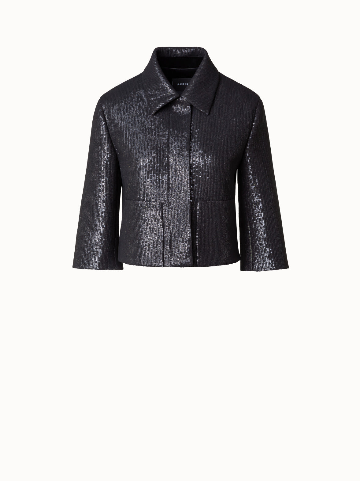 Black sequin short jacket online