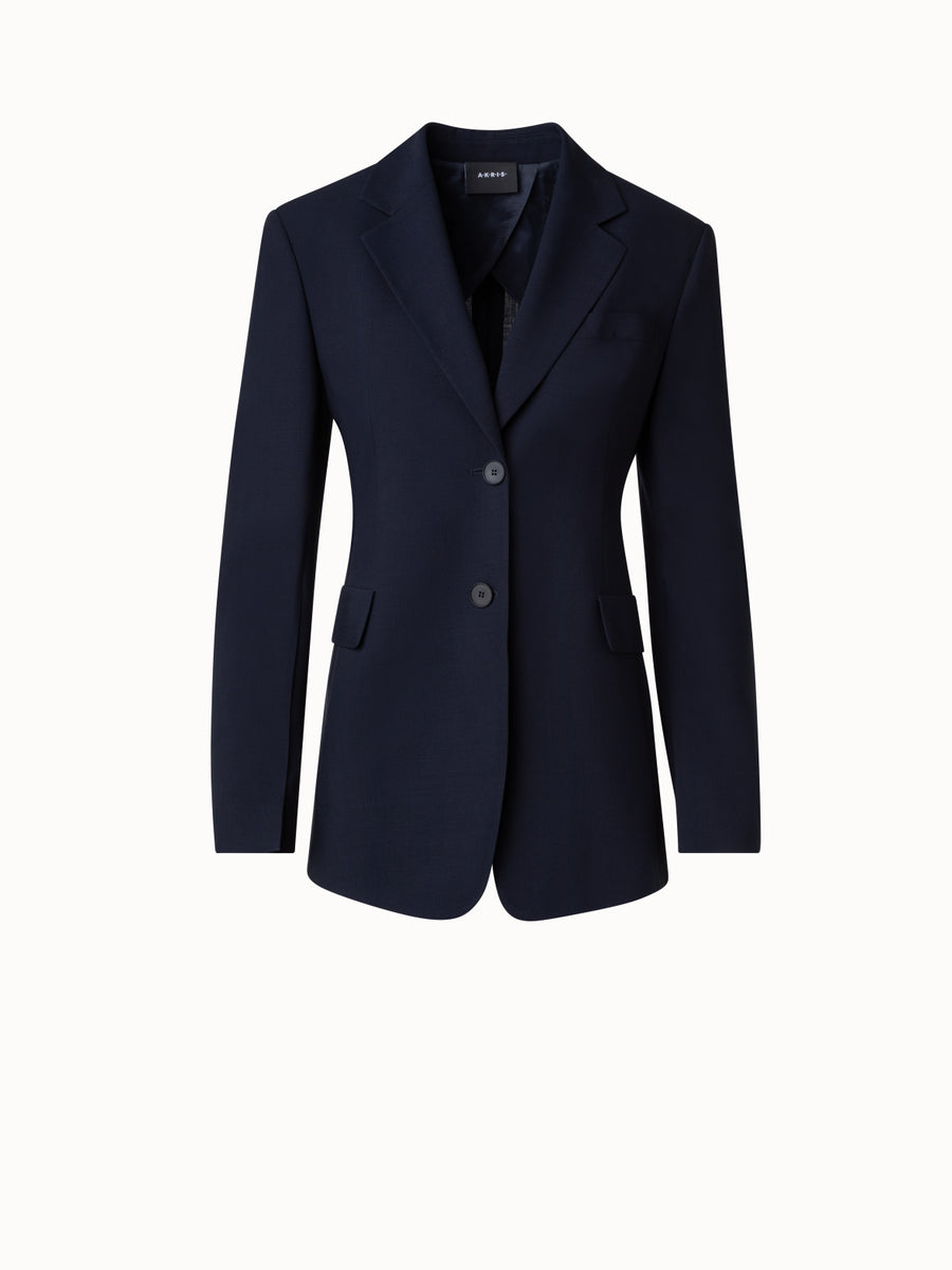 Long Tailored Cool Wool Jacket