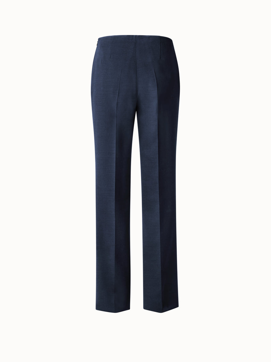 Women's 7/8 straight trousers in light blue 12632 - willsoor