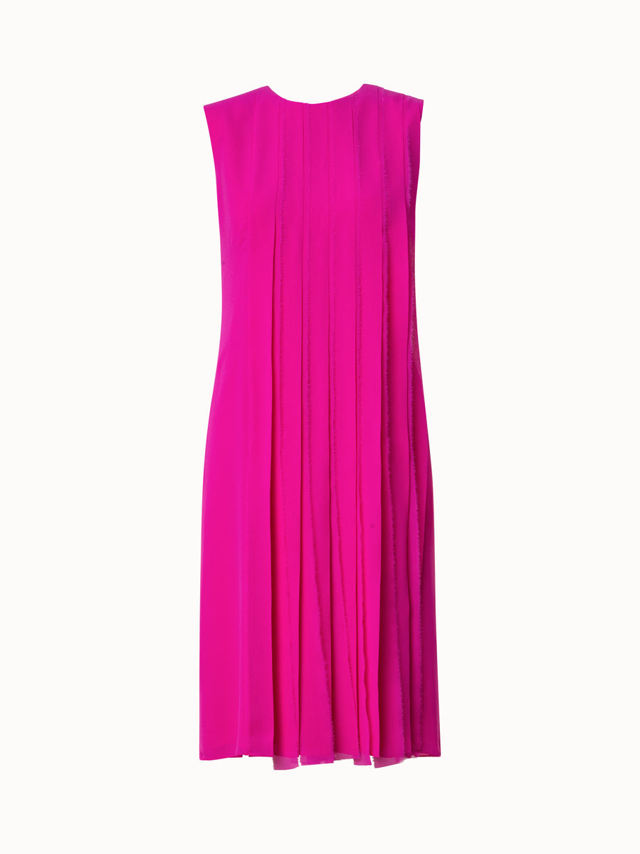 Silk Georgette Pleated Dress