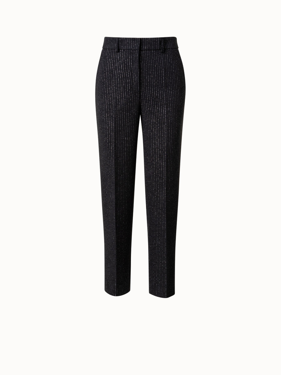 Jeller Pinstripe Pants Black Curve