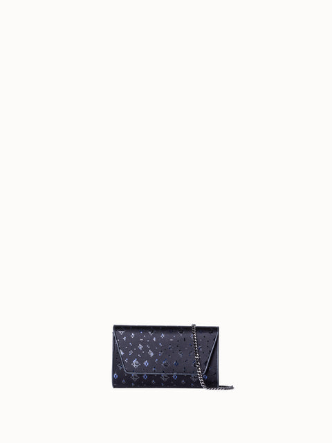Anouk Mini Clutch in Satin with Shiny Squares