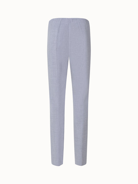 Wool Double-Face Pants with Slim Leg
