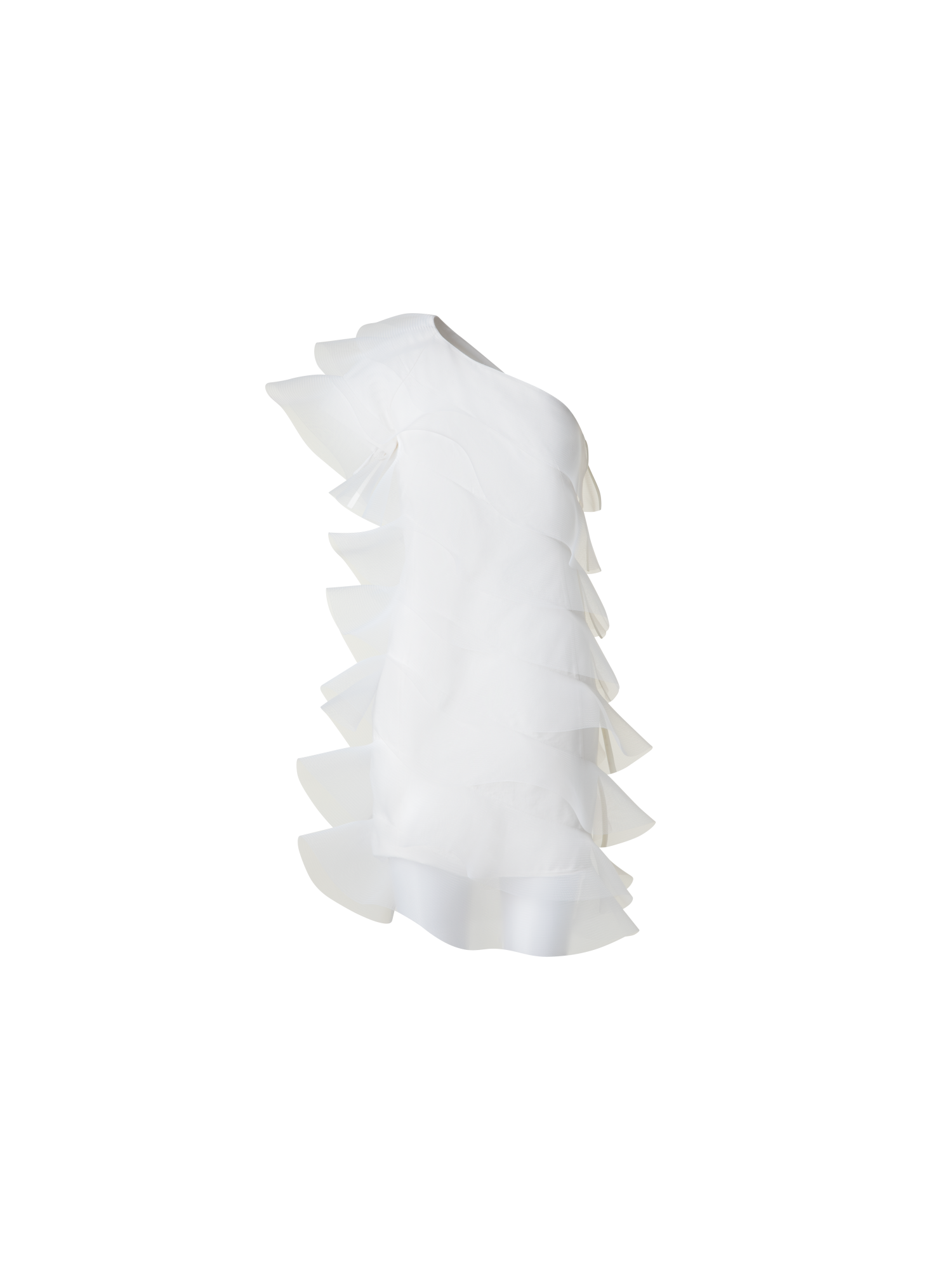 darker waves white dress Cotton Silk Cocktail Dress with Waves ecru / 6