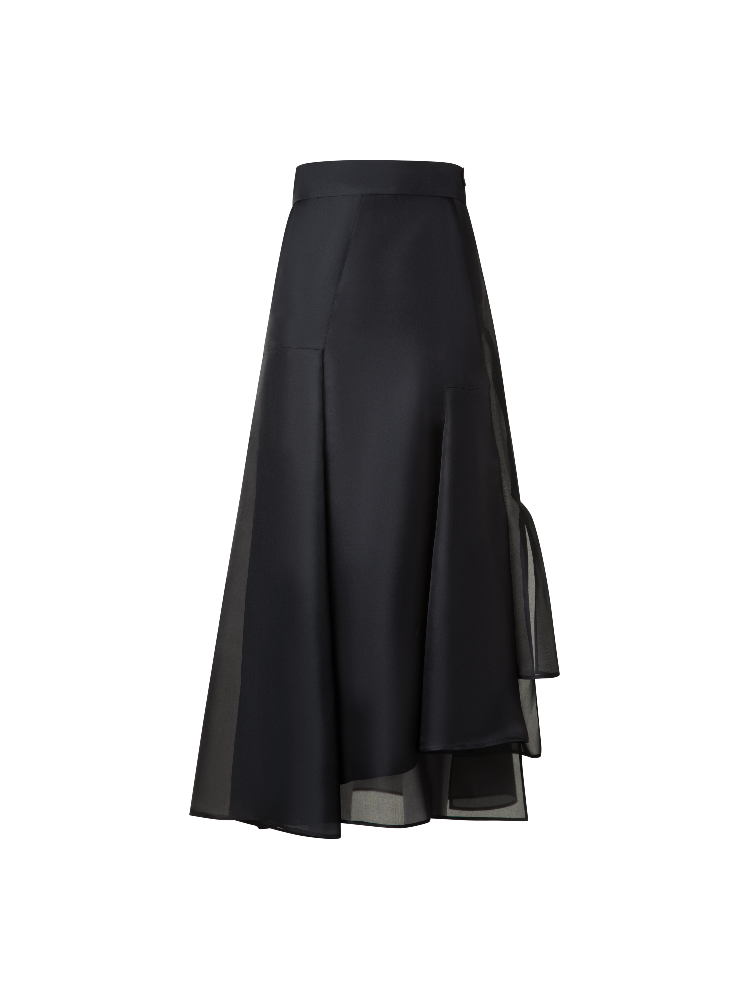 MISEKI SEOUL シアリングラッフルミディスカート ブラック ミセキソウル Organza layered midi skirt BLACK MUSINSA公式