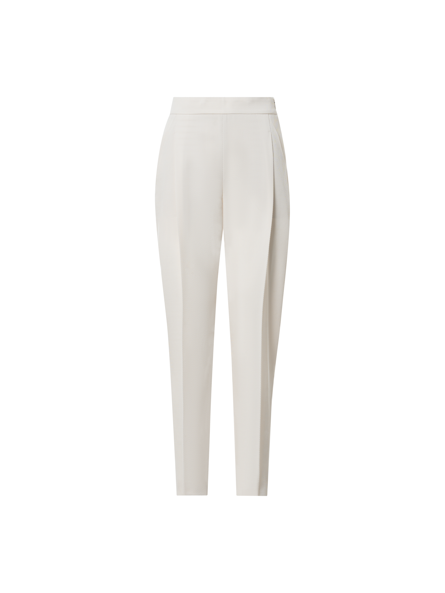 Tapered Pleated Wool Tricotine Slouchy Pants – Akris Inc.