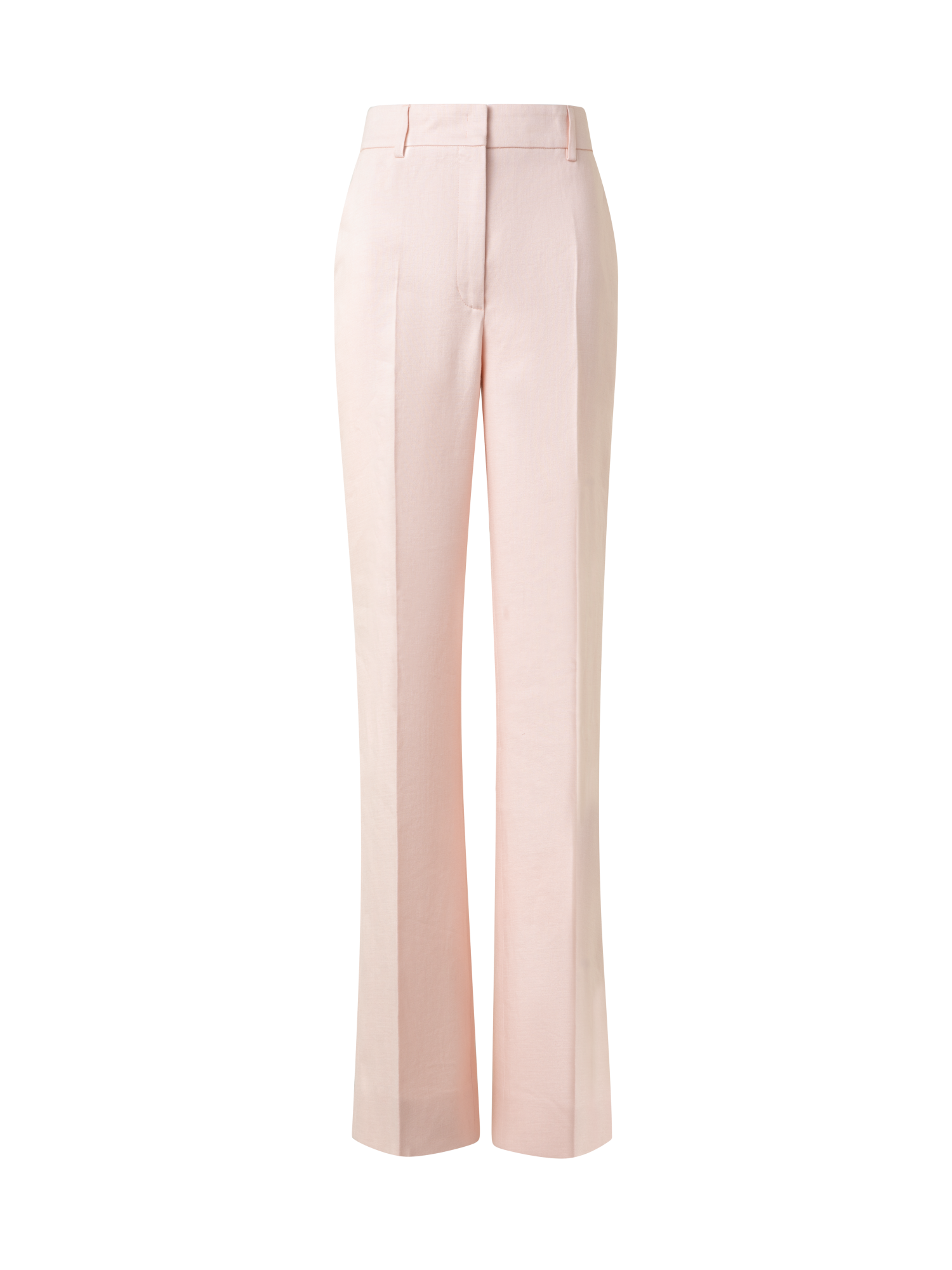 Wide Straight Linen Double-Face Pants peach / 12