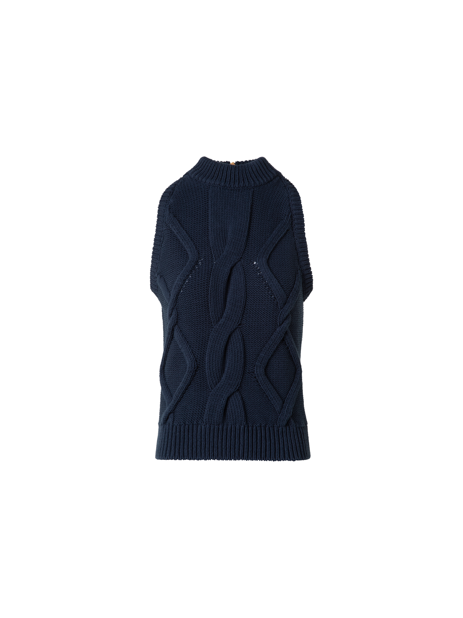 Sleeveless Top in Chunky Cotton Cable Knit – Akris Inc.