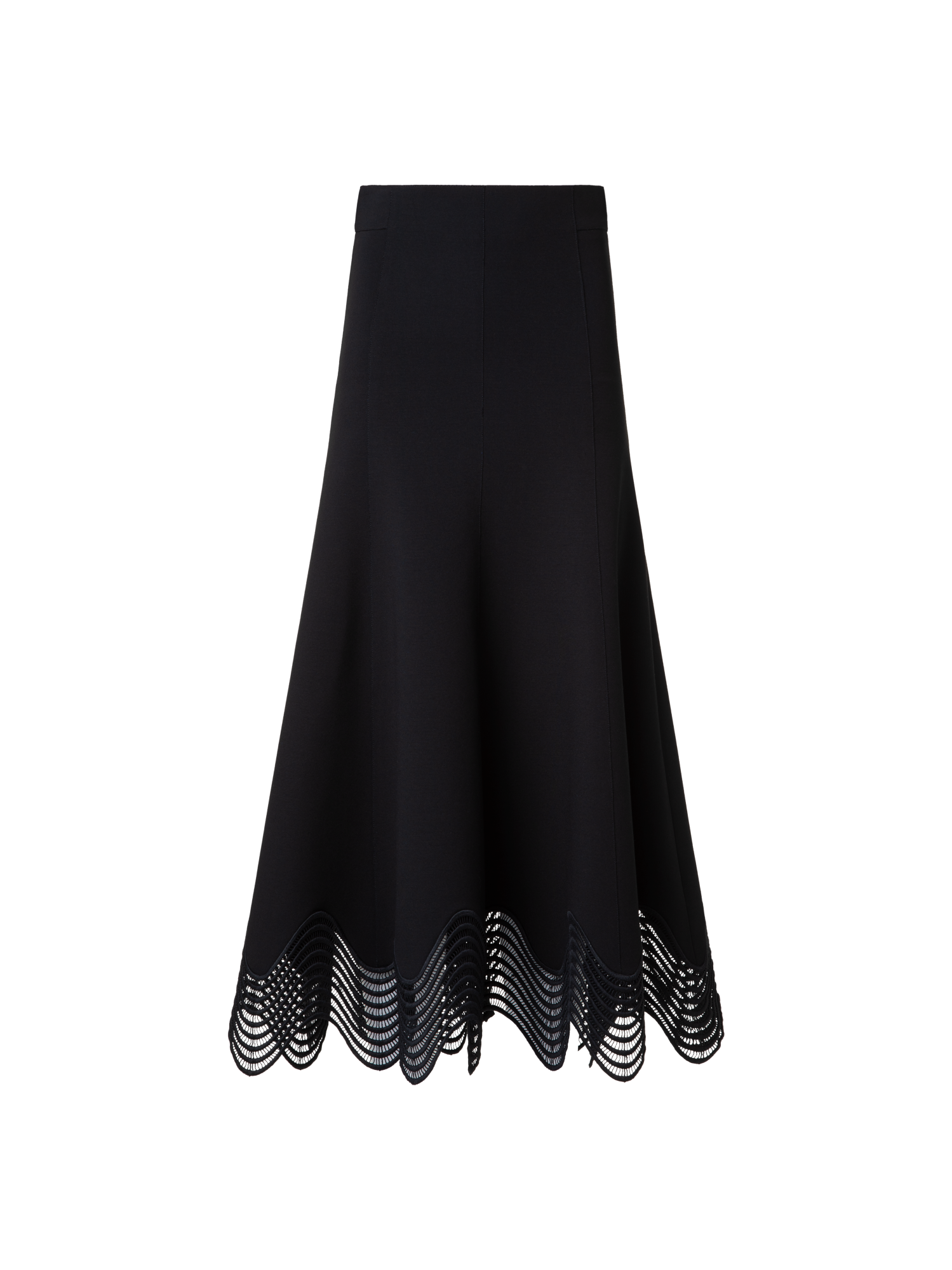 Jersey Midi Skirt with Wave Lace – Akris Inc.