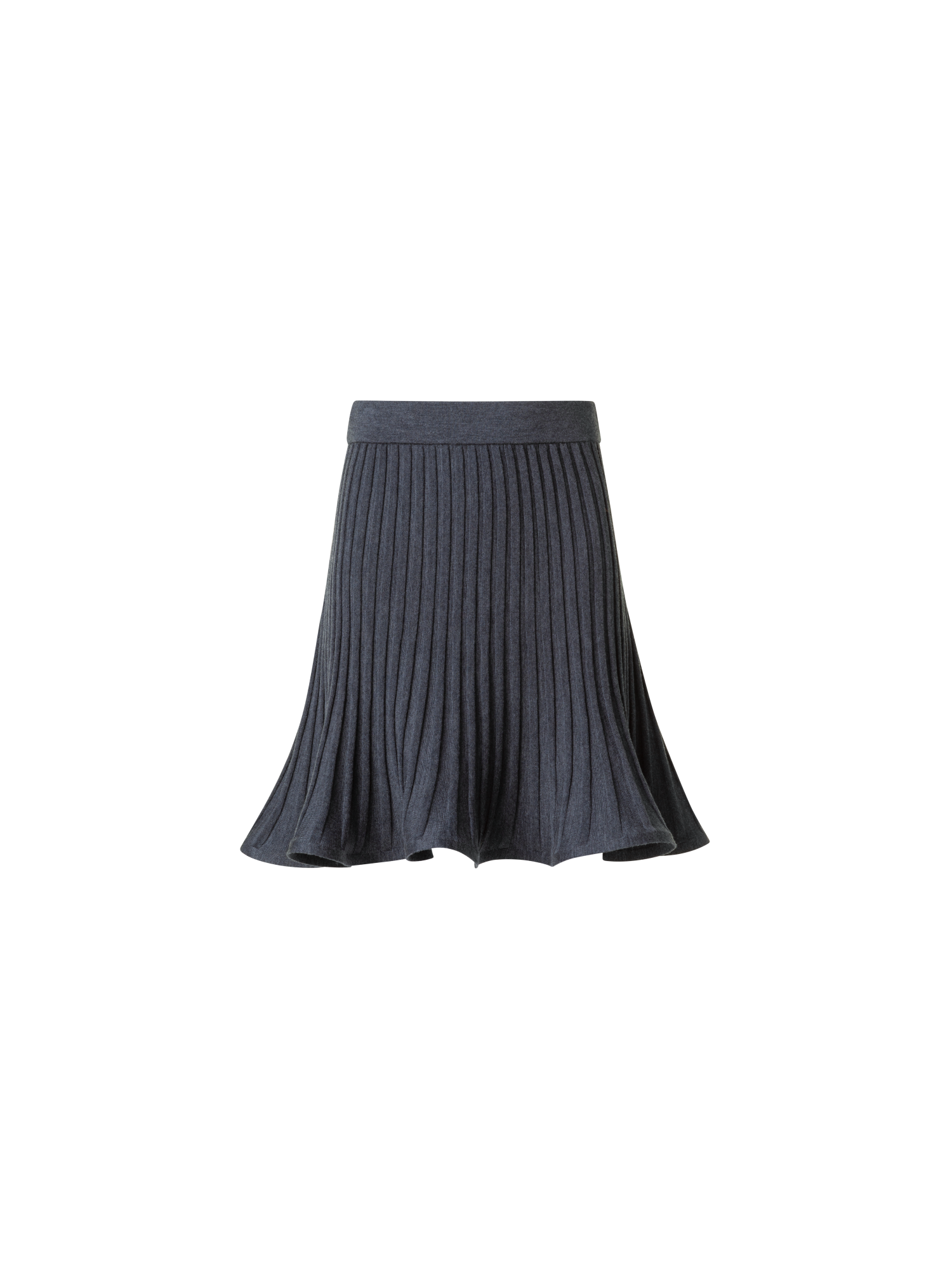Flared Merino Wool Rib Knit Mini Skirt – Akris Inc.