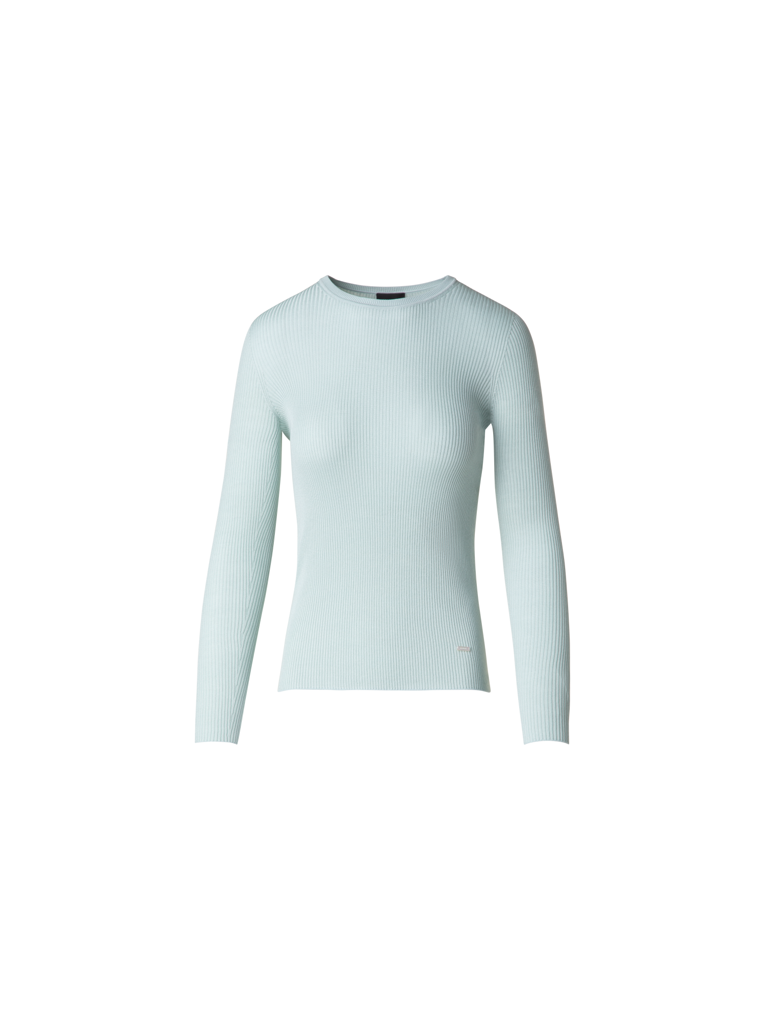 Seamless Rib Silk Cotton Knit Crew Neck Sweater – Akris Inc.