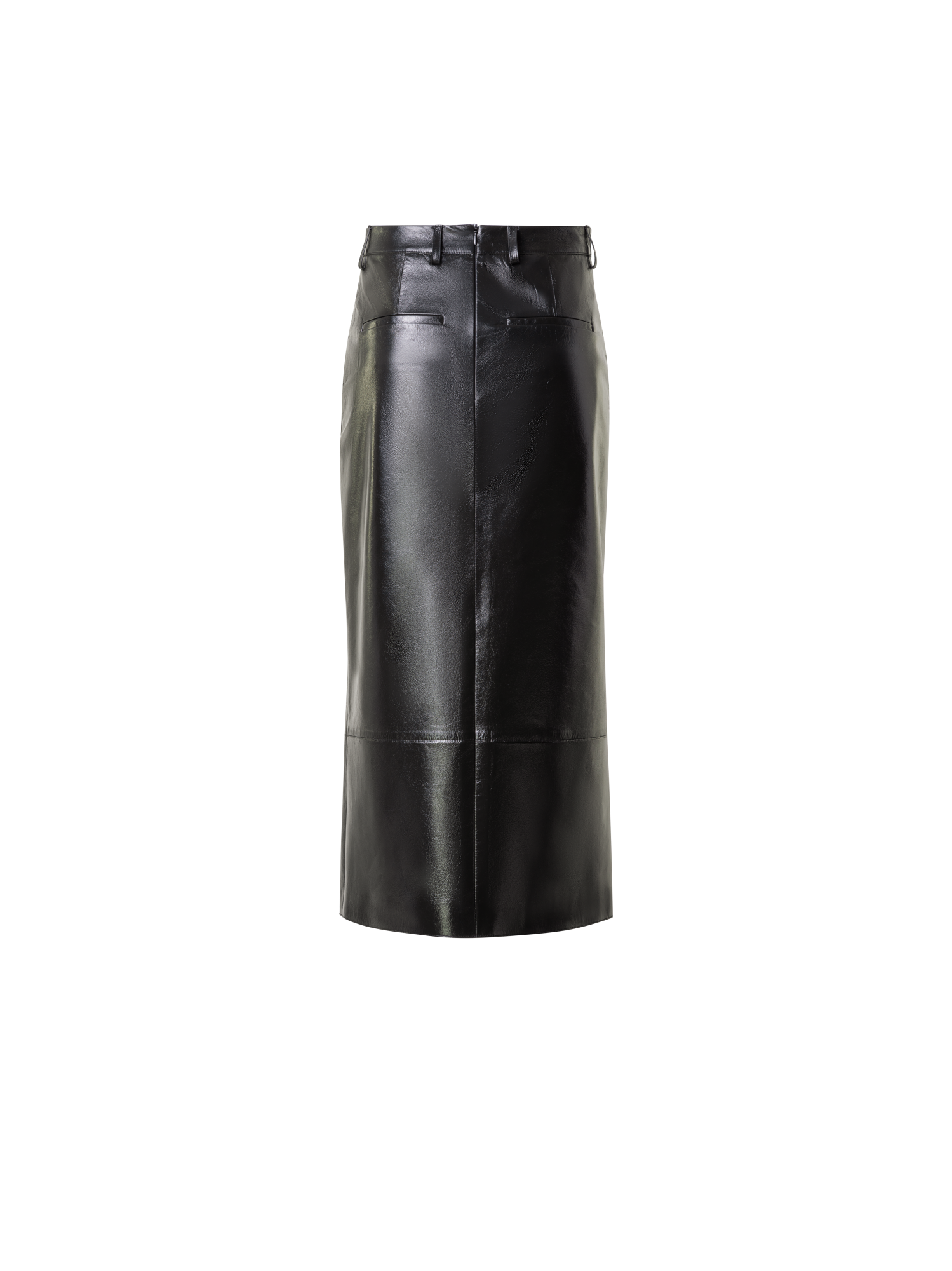 Lacquer Leather Pencil Skirt with Slit – Akris Inc.