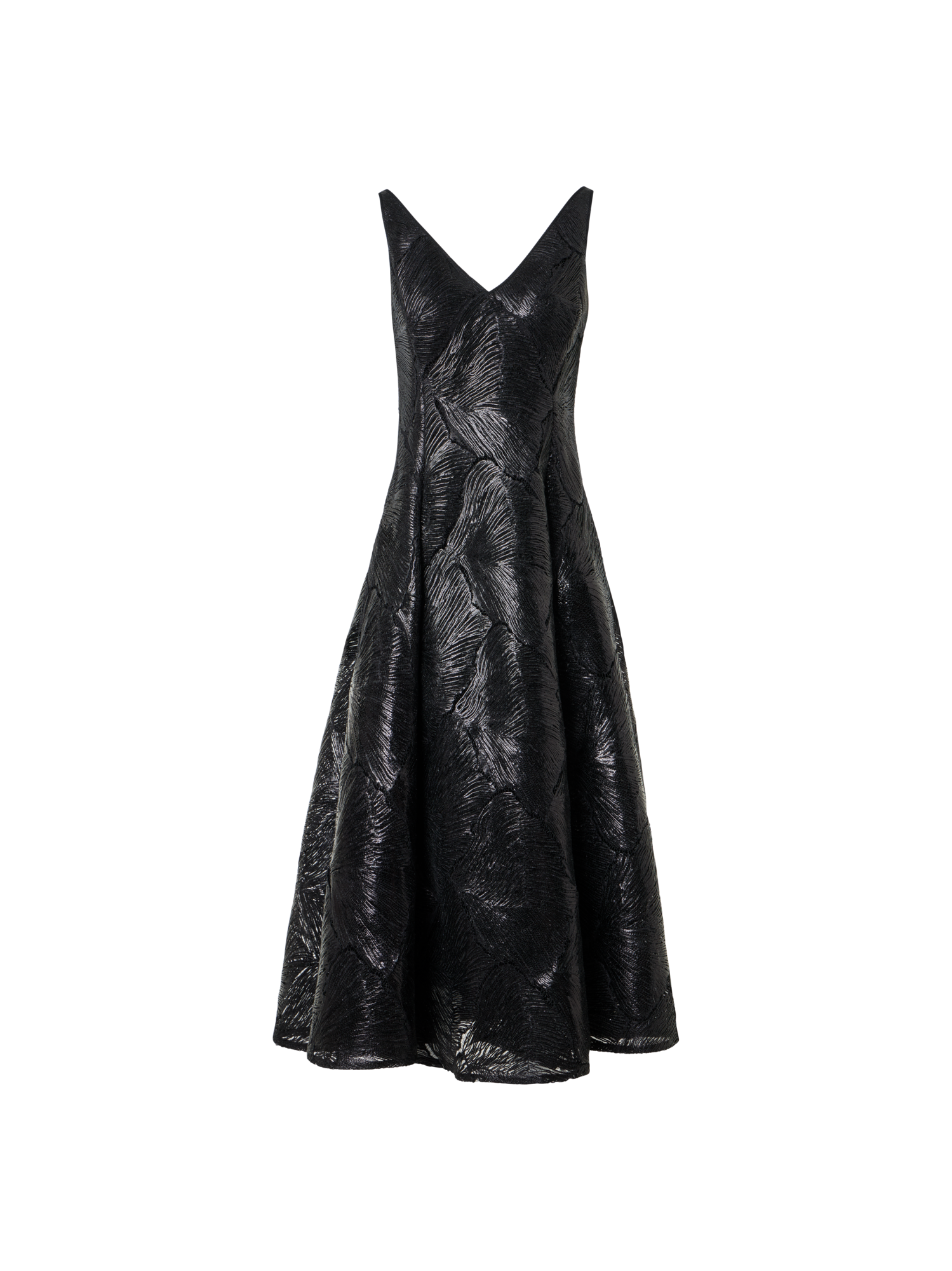 Lacquered Sea Fan Lace Fit-and-Flare Midi Dress – Akris Inc.
