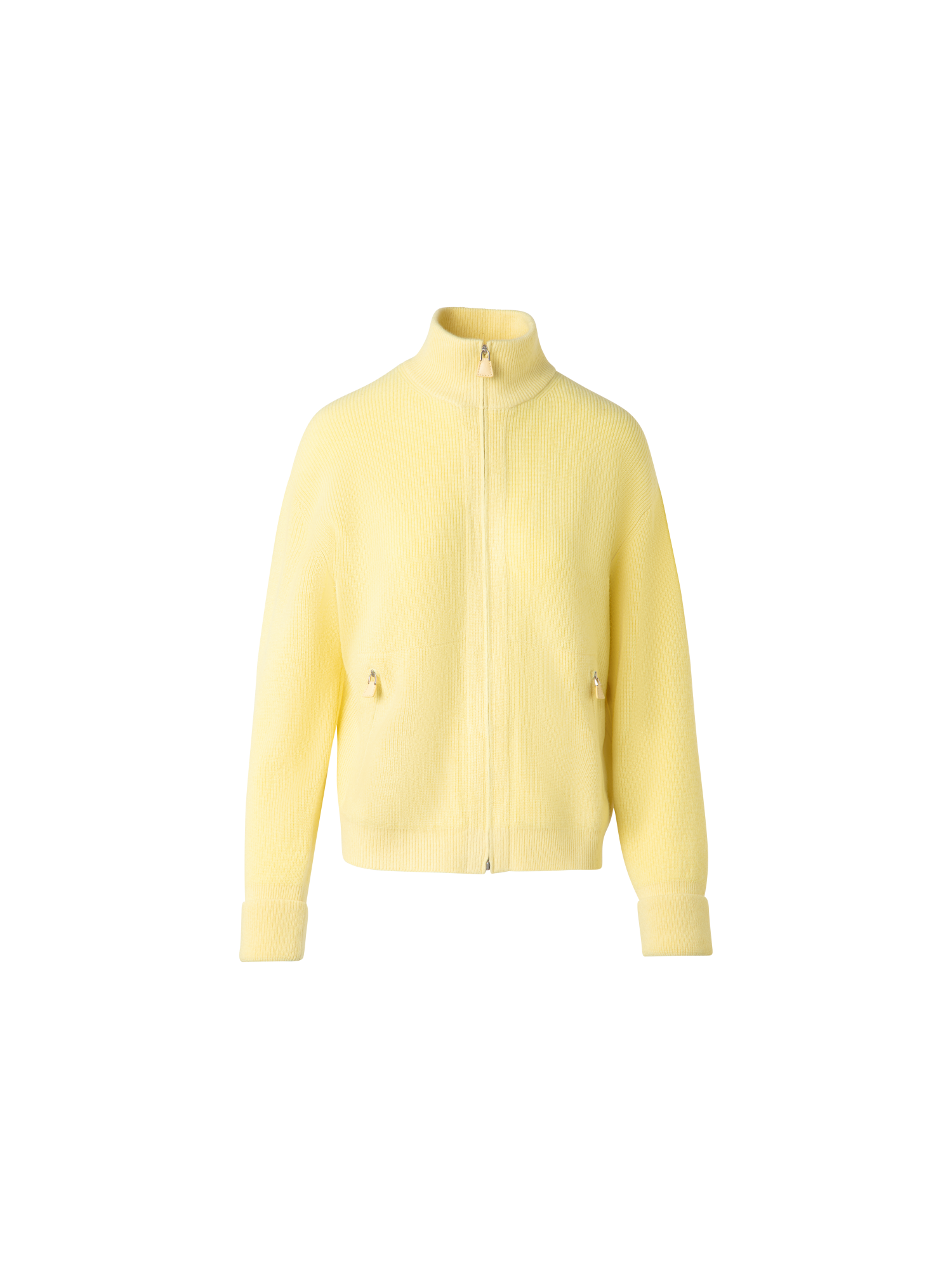 Ribbed Zip Cardigan in Cashmere Knit – Akris Inc.