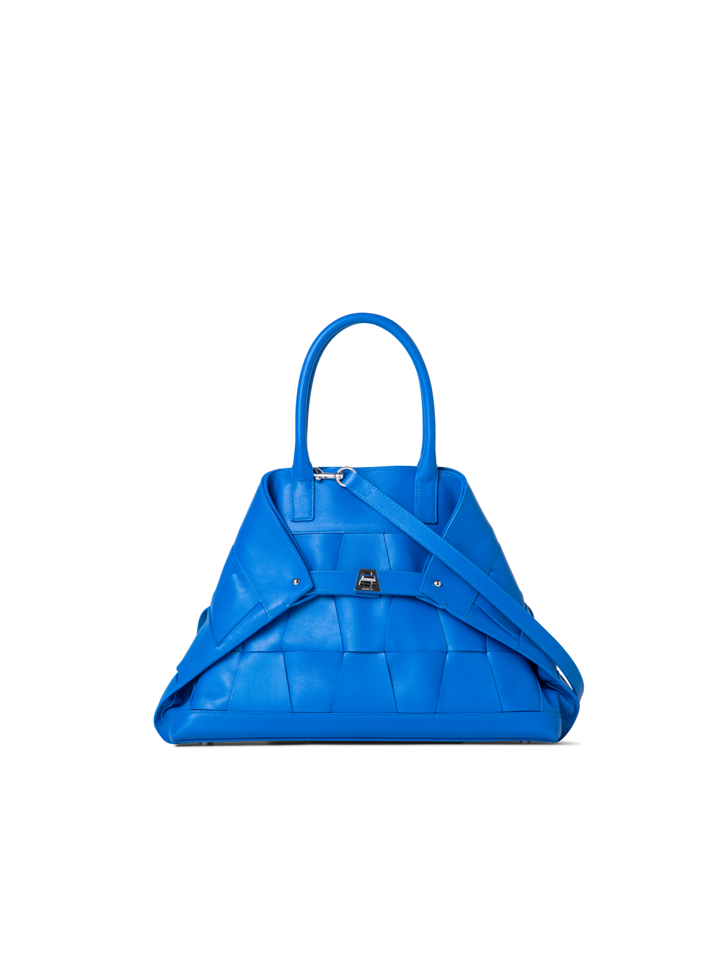 Aooo 3Dロゴトートバッグ ミッドナイトブルー Ai Little Top Handle Tote – Akris Inc.