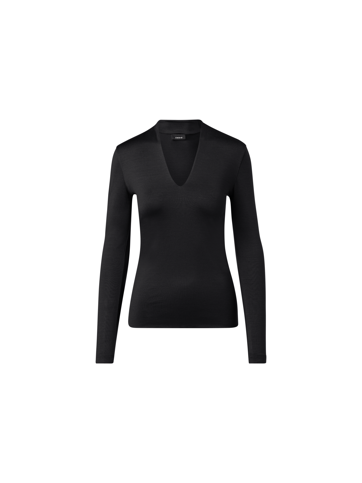Silk Jersey Stretch Top with V-Neck – Akris Inc.