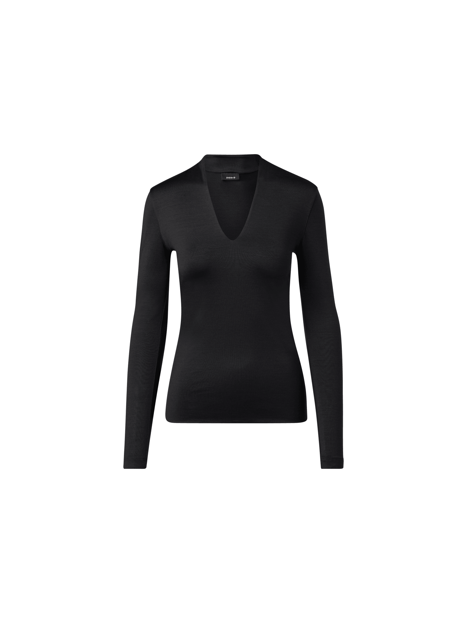 Silk Jersey Stretch Top with V-Neck – Akris Inc. Silk Jersey Stretch Top with V-Neck – Akris Inc.
