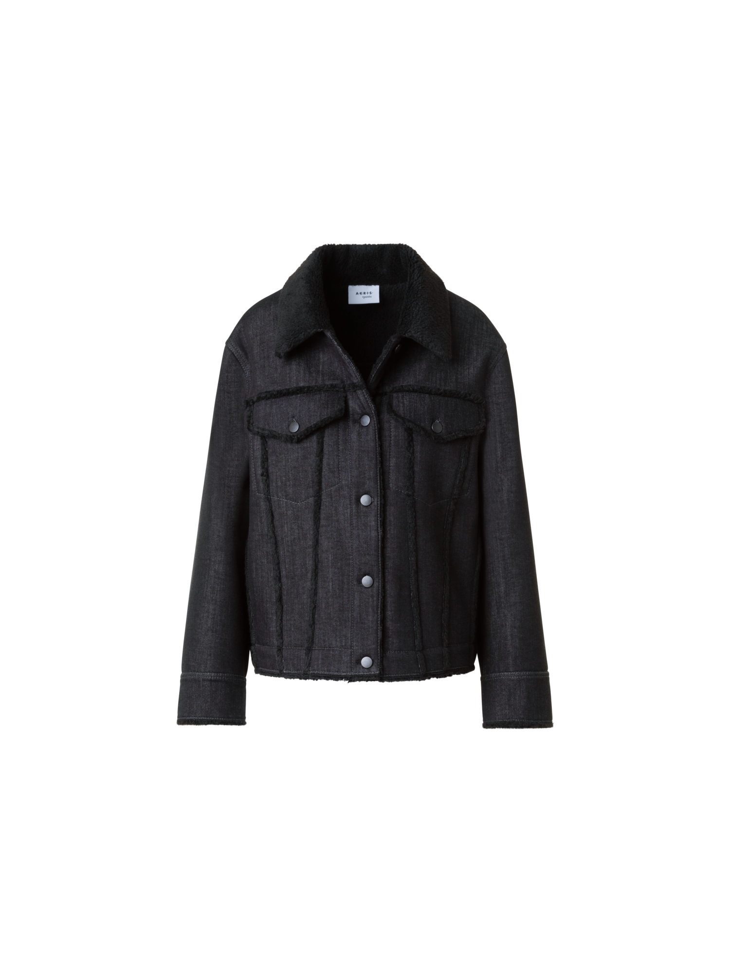 Oversized Denim Jacket & Faux Shearling Collar – Akris Inc.