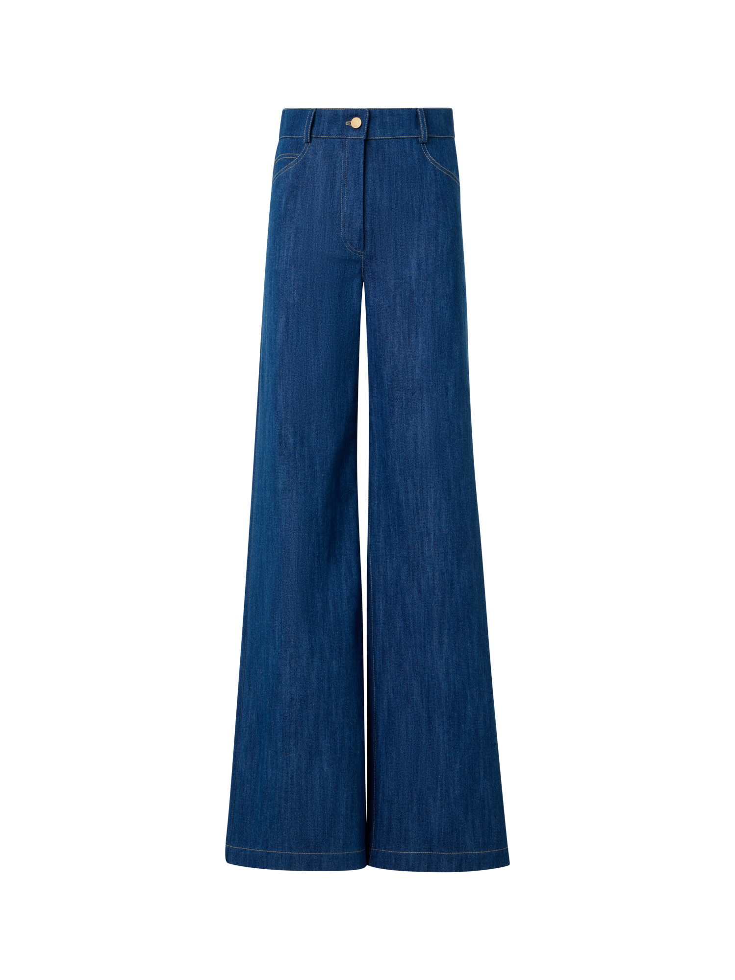 Cooper Wide Leg Stretch Cotton Denim Pants – Akris Inc.