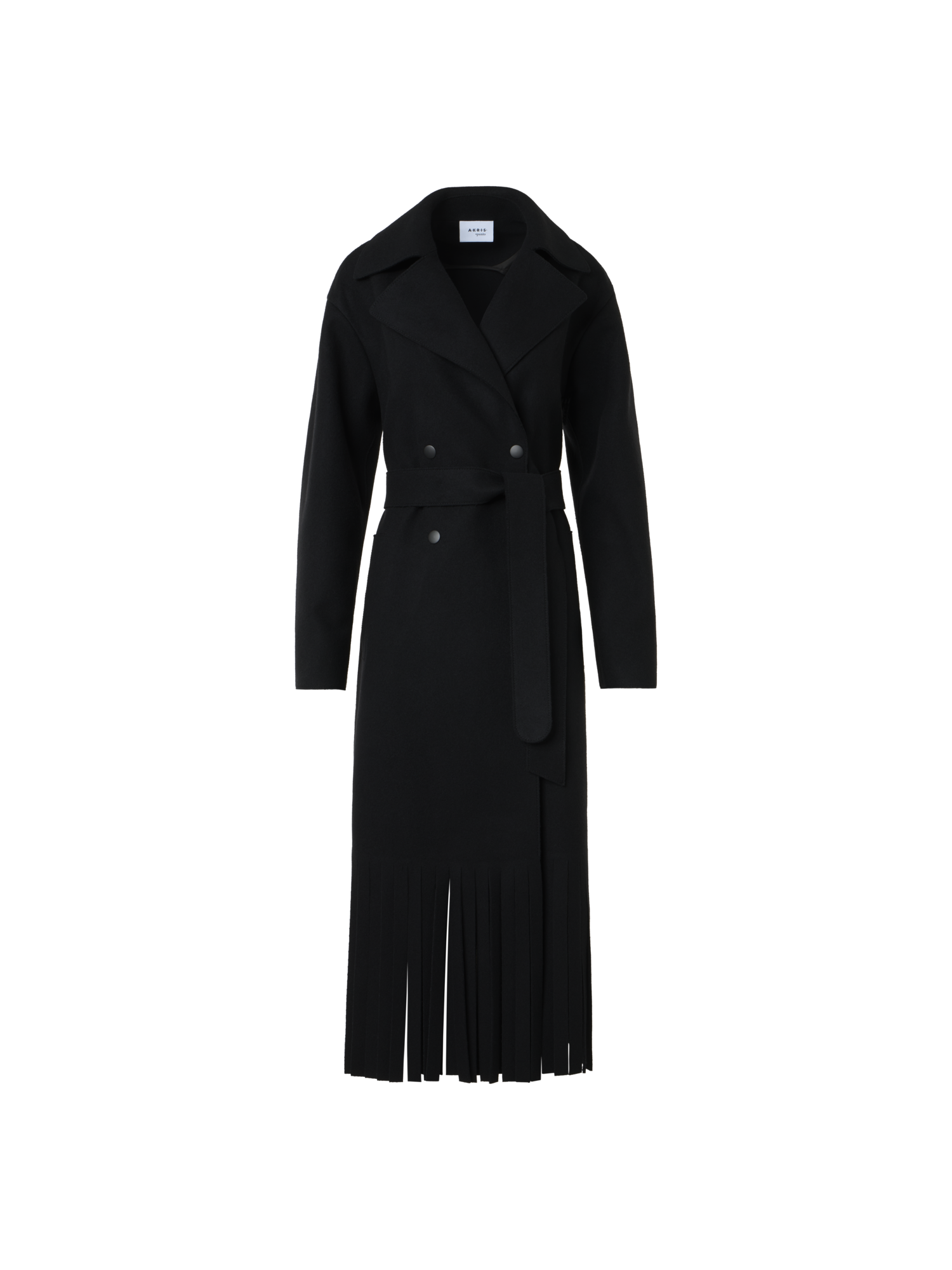 Fringed Felted Wool Trench Coat – Akris Inc.