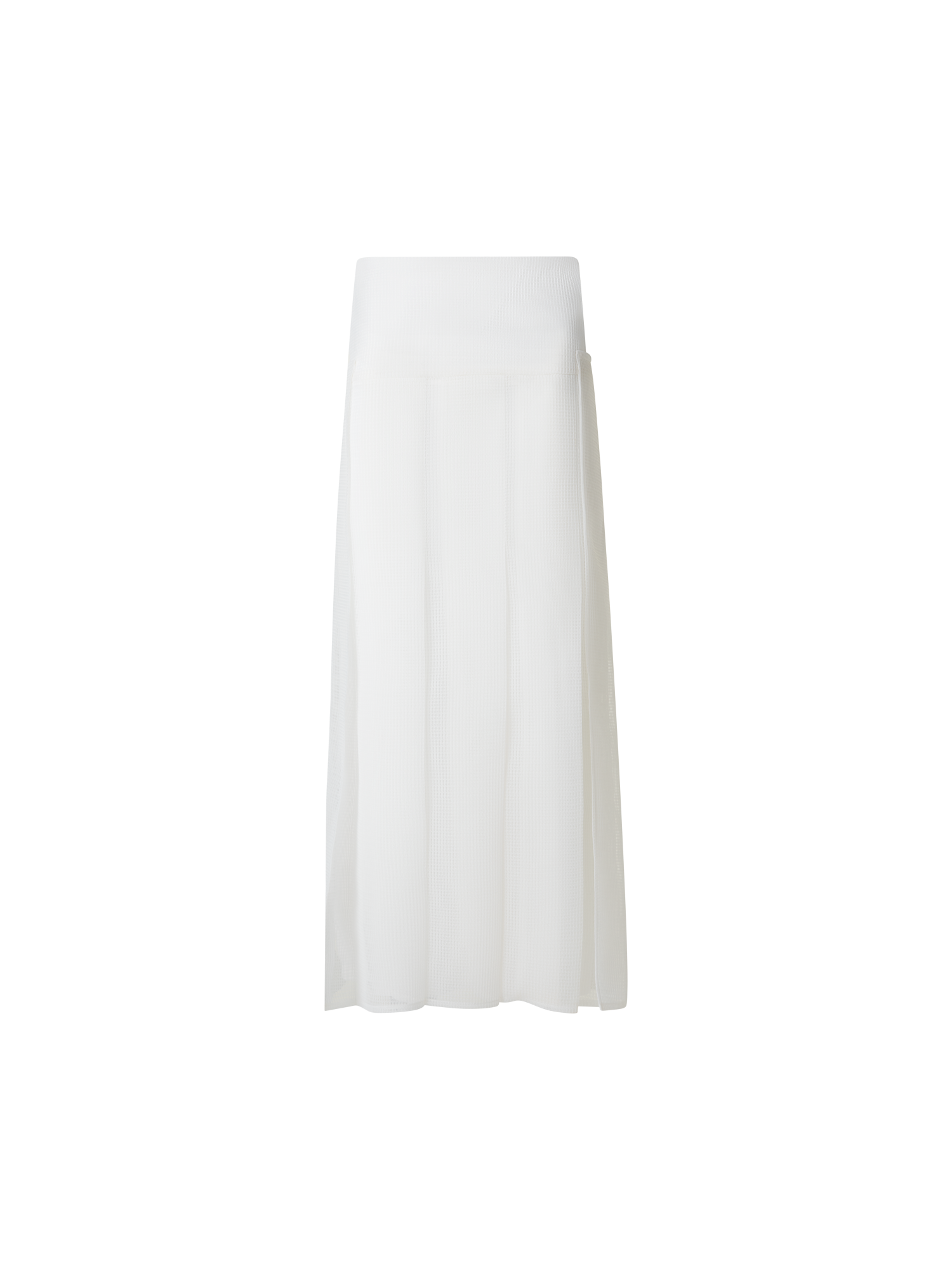 Pleated Midi Skirt in Lined Techno Grid – Akris Inc.