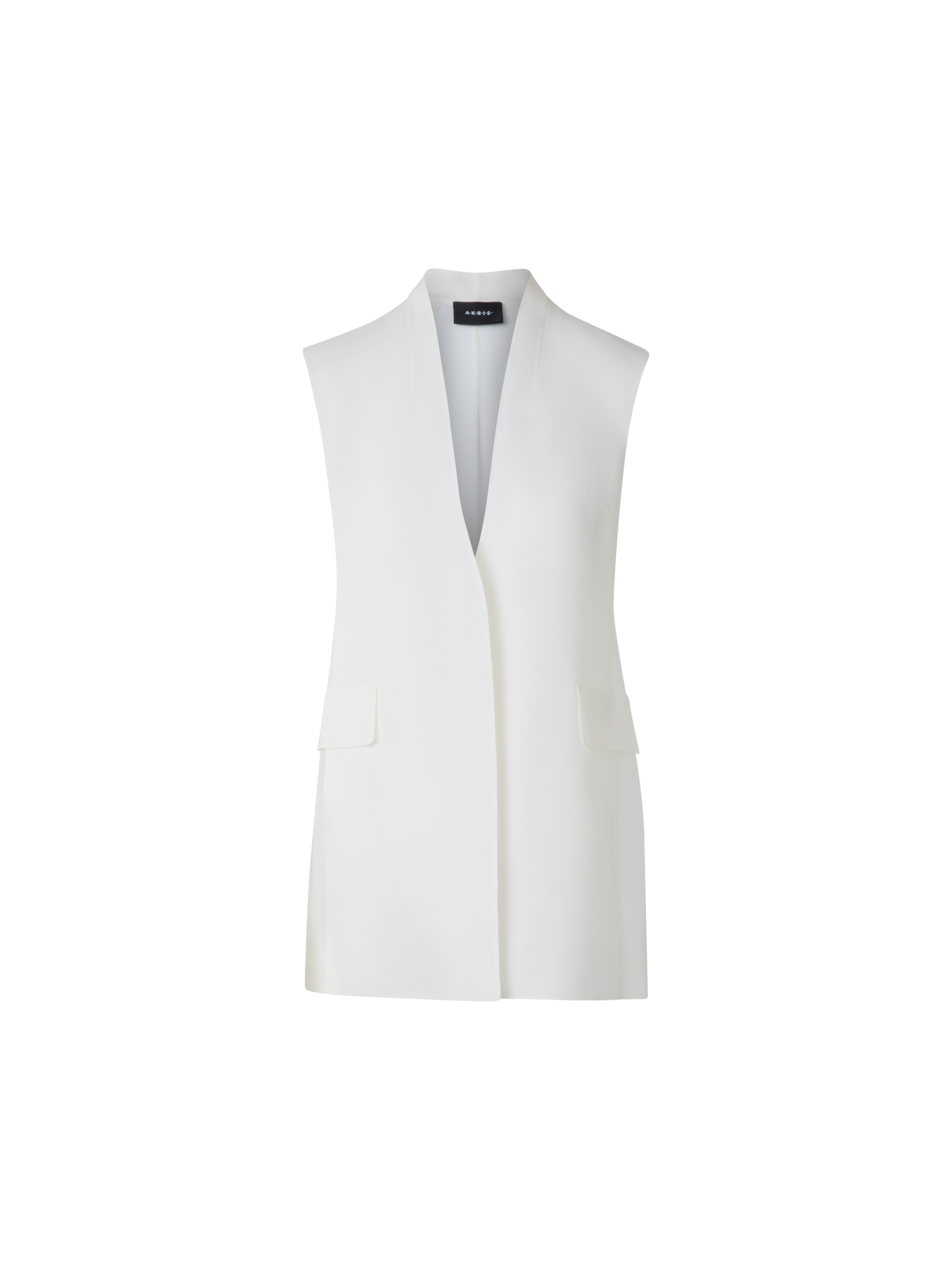 ら*い様 S / île シール sile curtain gilet Whit Long Sheer Silk Organza Gilet – Akris Inc.