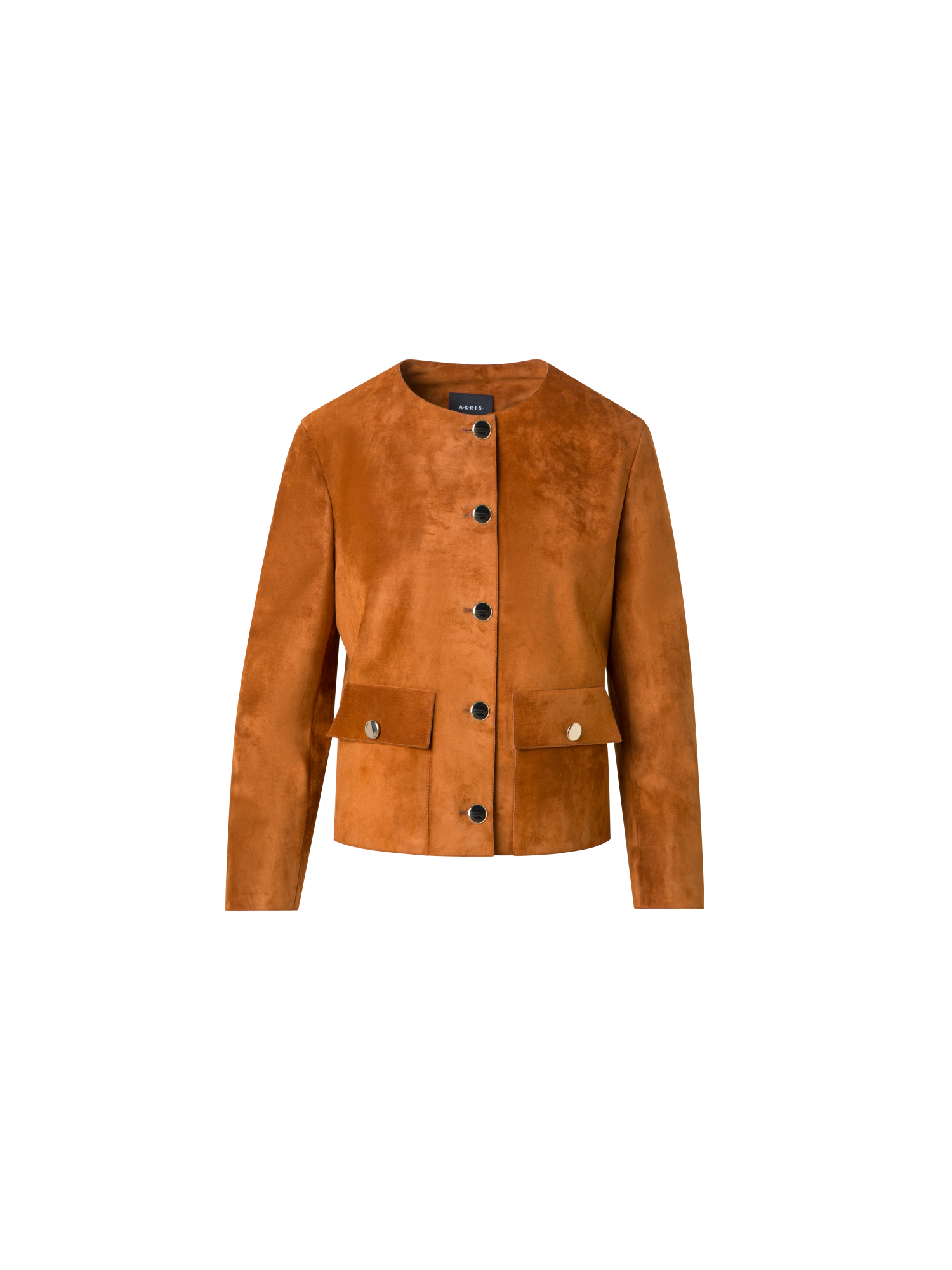 Suede Jacket with Golden Buttons – Akris Inc.