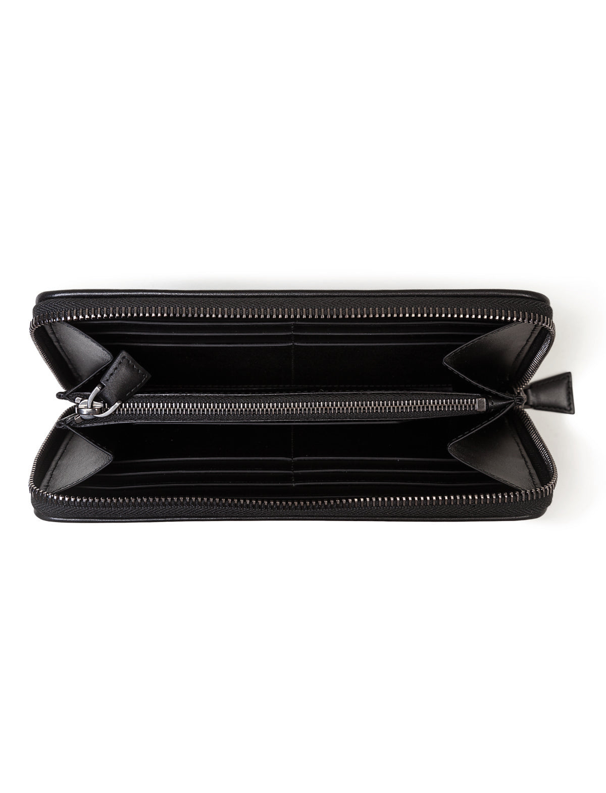 Black Leather Zip Wallet