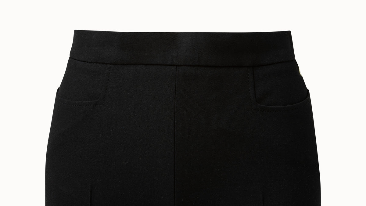 Akris punto Francoise Slim-Straight Pants, Black