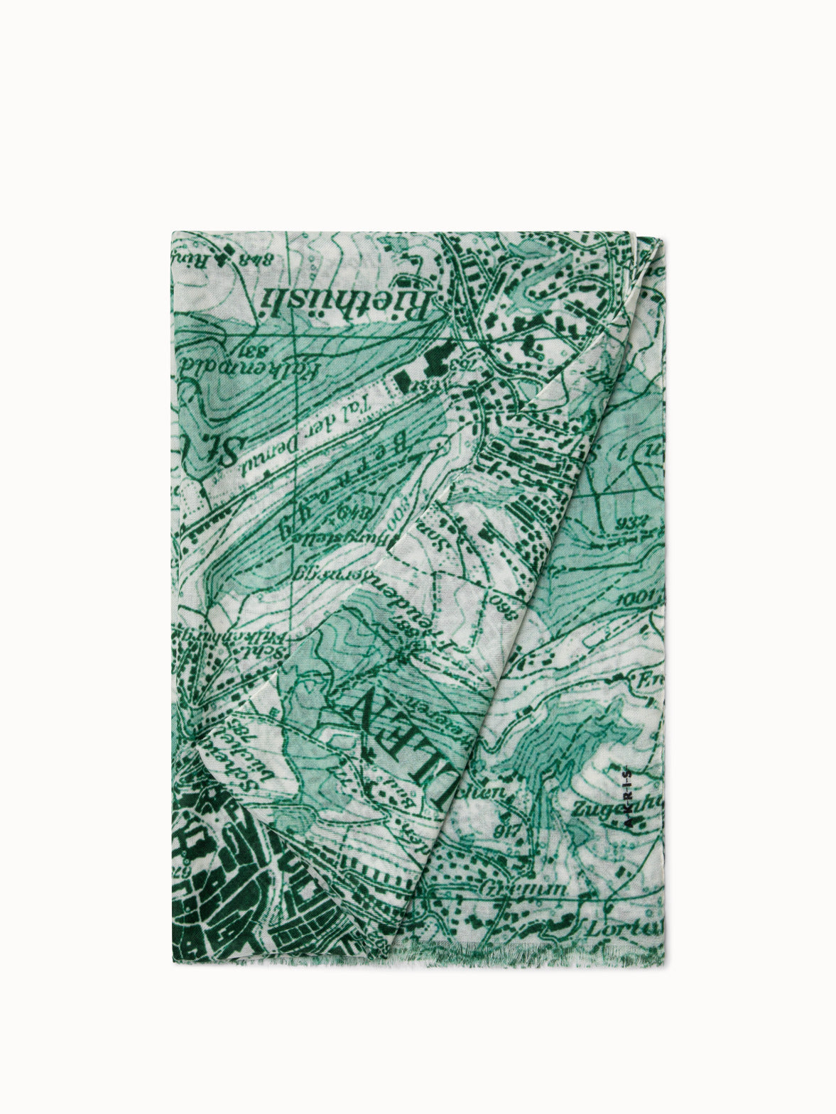 Akris® Official Cashmere Silk St. Gallen Map Print Scarf