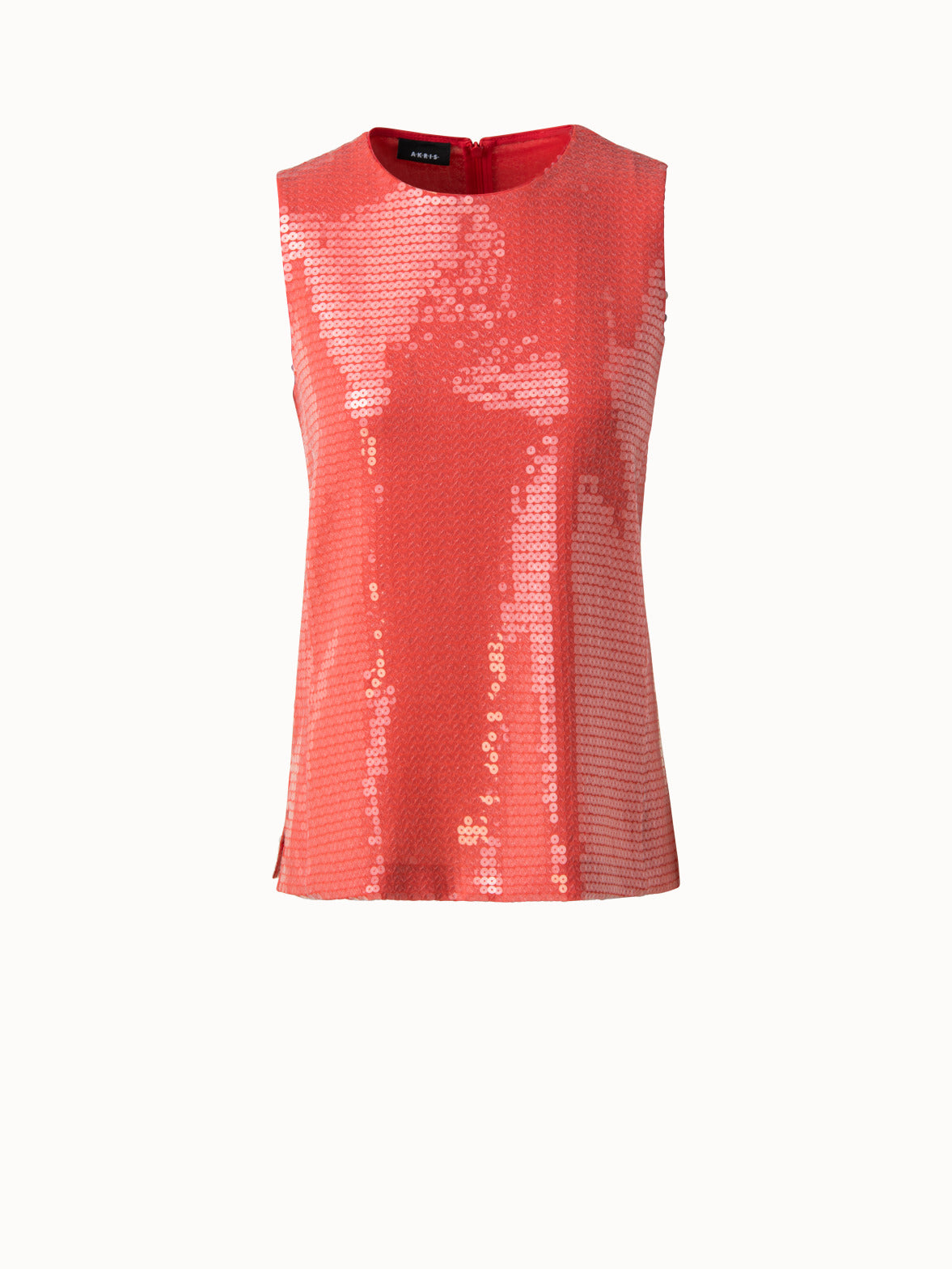 Red High Neck Sleeveless Blouse | FS Collection | SilkFred US