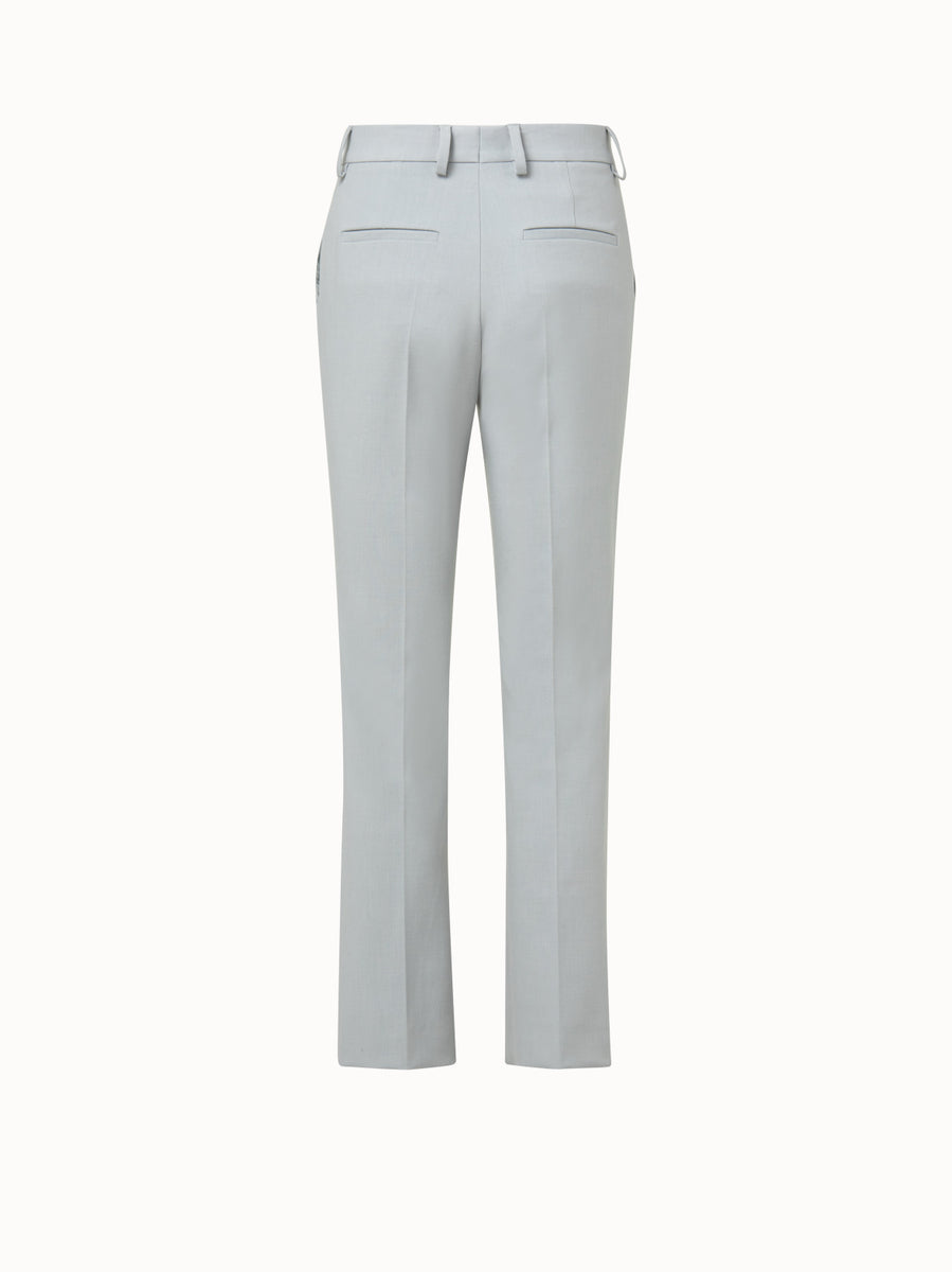 Akris® Official – Cropped Pants with Straight in Techno Stretch Gabardine