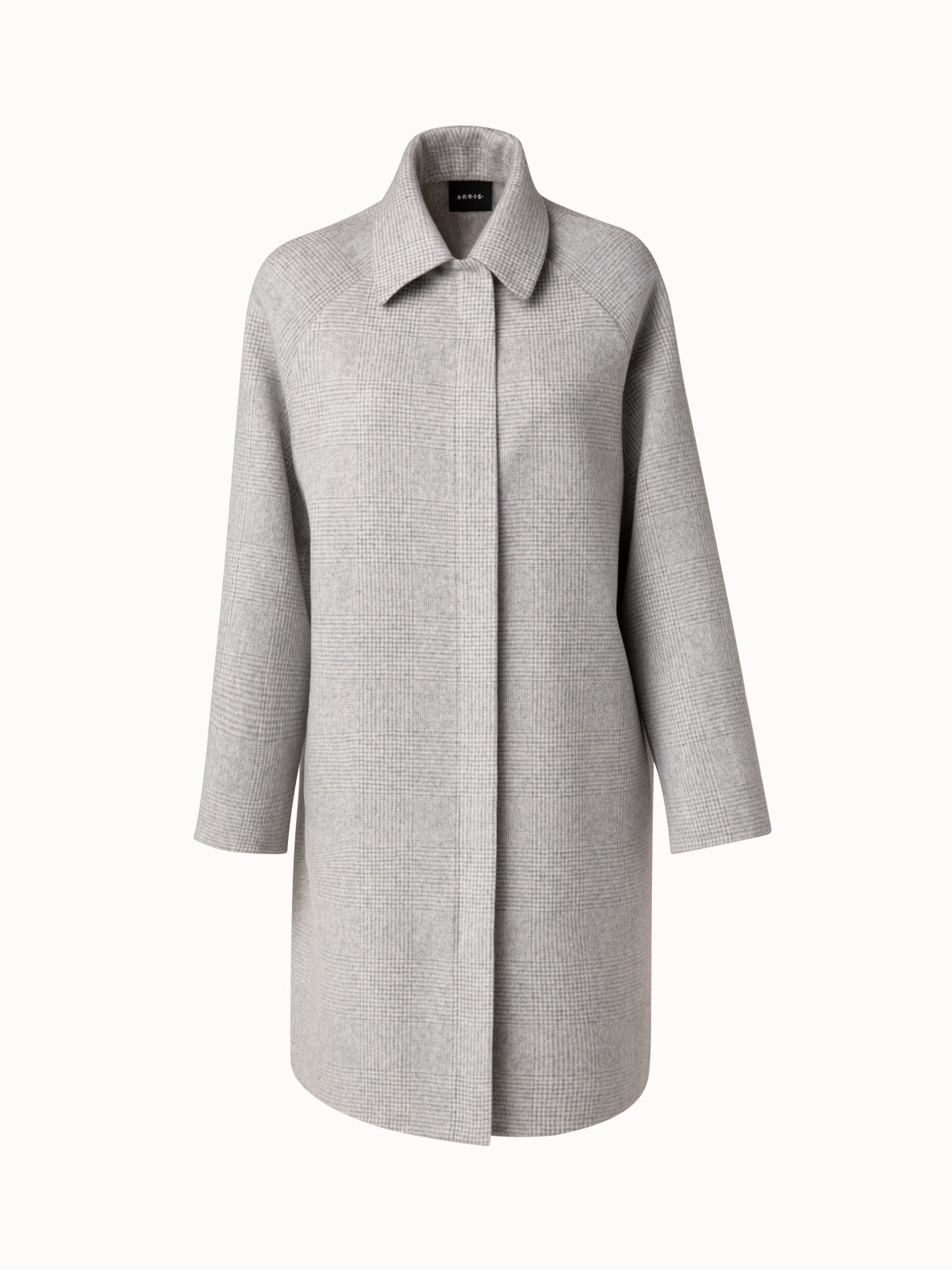 Checked Cashmere Double-Face Coat