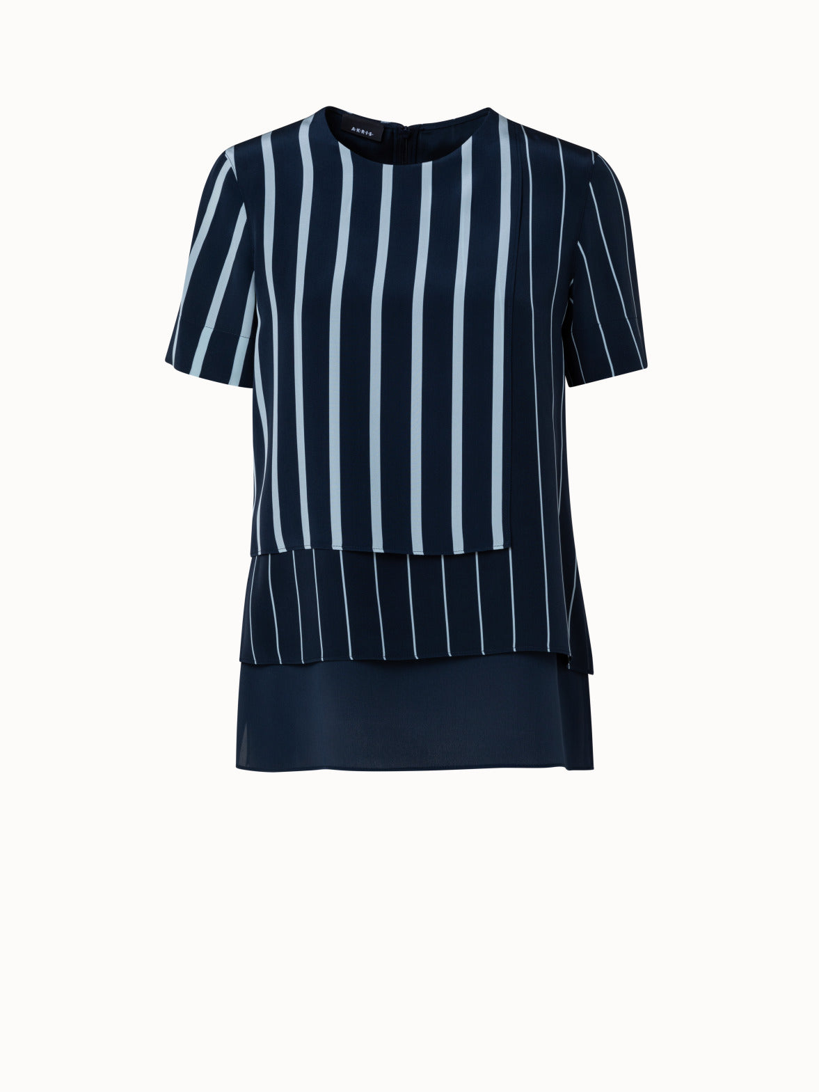 navy striped blouse