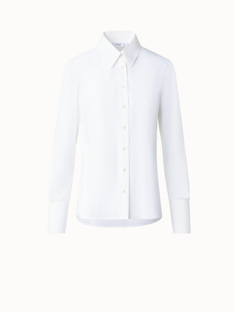 Fitted Cotton Poplin Blouse