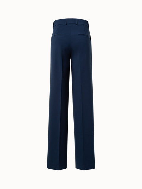 Wide Straight Leg Pants in Signature Jersey