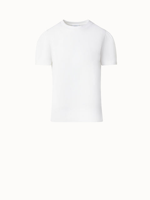 Puff Sleeves T-Shirt in Cotton Jersey