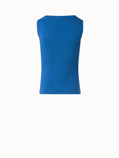 Knitted Cotton Stretch Scoop Neck Top