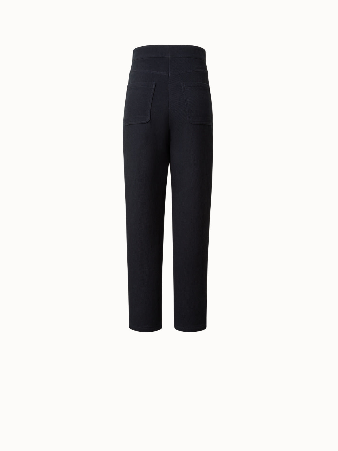 Ankle-Length Cotton Double-Face Pants