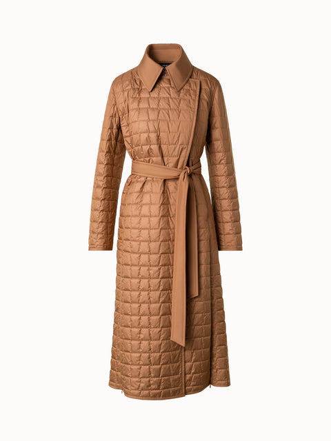 Quilted Trapezoid Long Coat