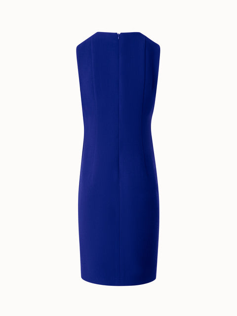 Sheath Dress in Wool Crêpe Double-Face