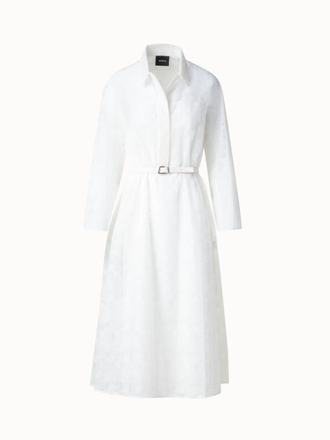 Shirt Dress in Lizzy Grid Embroidery
