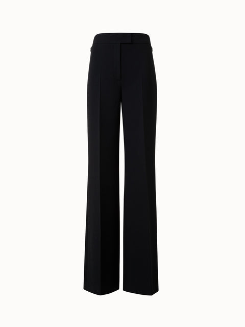 Wide Leg Pants in Wool Double-Face