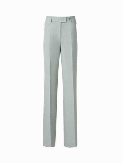 Wide Leg Pants in Shantung Silk