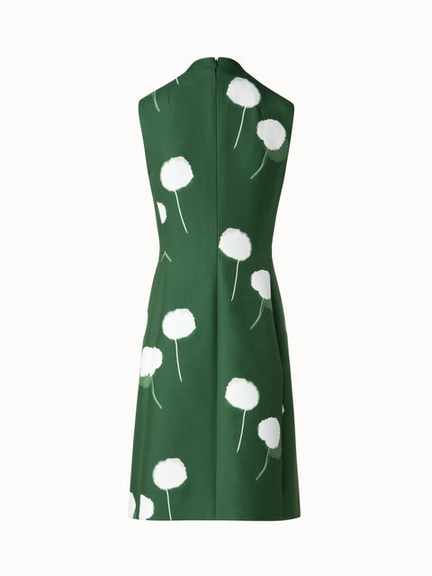 Double-Face Sheath Dress with Dandelion Print