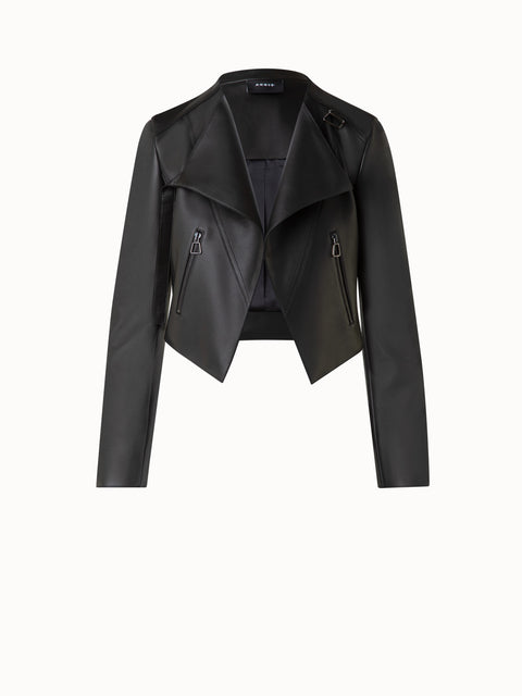 Asymmetrical Leather Biker Jacket