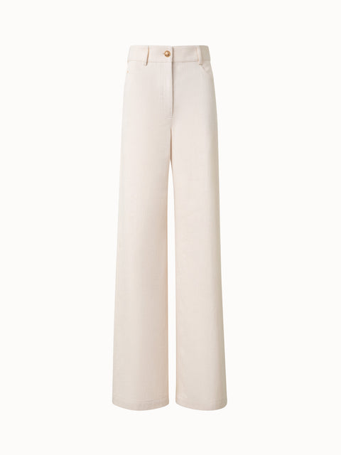 Wide Pants in Cotton Wool Denim