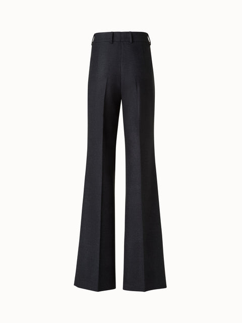 Wide Straight-Leg Pants in Wool