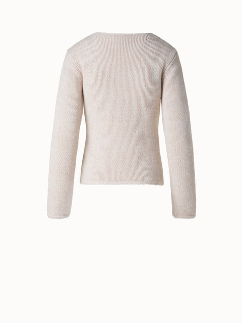 Mouliné Cashmere Wool Round Neck Sweater