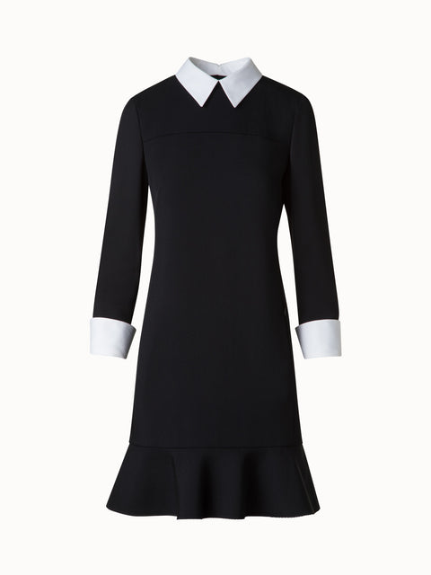 Sheath Dress with Detachable Collar and Cuffs